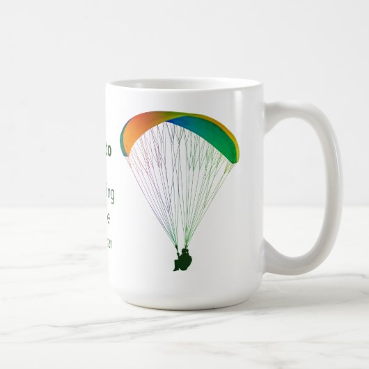 Rainbow Paraglider Grafik-Souvenir mit Ihrem Text Kaffeetasse (Rechts)