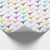 Rainbow Paris Eiffel Tower Muster Geschenkpapier (Ecke)