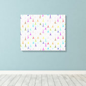 Rainbow Paris Eiffel Tower Muster Leinwanddruck (Insitu (Holzboden))