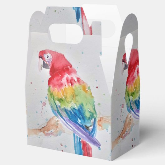 Rainbow Parrot Bird Child Birthday Cake Fevor Box Geschenkschachtel (Geöffnet)