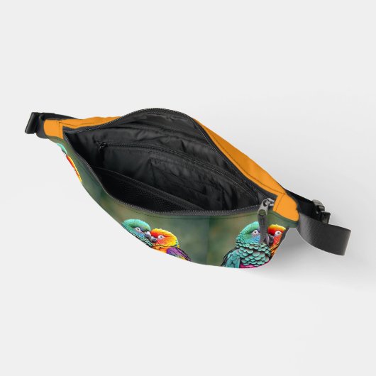"Rainbow Parrot Bliss" Bauchtasche (Offen)