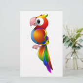 RAINBOW PARROT BRIEFPAPIER (Stehend Vorderseite)