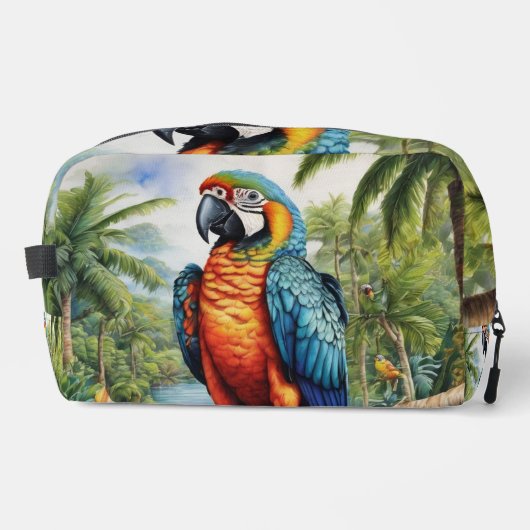 Rainbow Parrot Dopp Kit Waschbeutel (Vorderseite)
