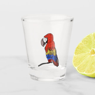 Rainbow Parrot Macaw Shot Glass Schnapsglas