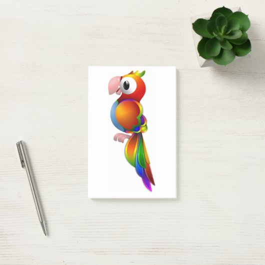 RAINBOW PARROT POST-IT KLEBEZETTEL (Büro)