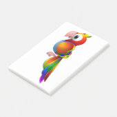 RAINBOW PARROT POST-IT KLEBEZETTEL (angewinkelt)