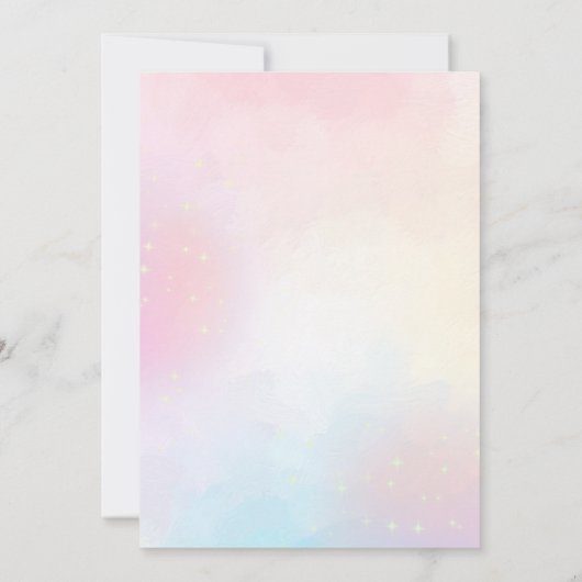 Rainbow Party 10. Geburtstag Einladung (Rückseite)