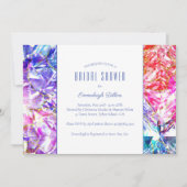 Rainbow Party Color Crystal Gemstone Brautparty Einladung (Vorderseite)