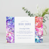 Rainbow Party Color Crystal Gemstone Brautparty Einladung (Stehend Vorderseite)