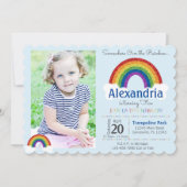 Rainbow Party Einladung mit Foto Rainbow Invite (Vorderseite)