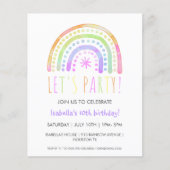 Rainbow Party | Einladung zum Geburtstag (Vorderseite)