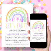 Rainbow Party | Einladung zum Geburtstag
