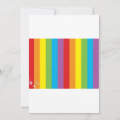 Rainbow Party Foto Einladungen für Mädchen (Rückseite)