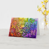 Rainbow-Party-Karte Karte (Gelbe Blume)
