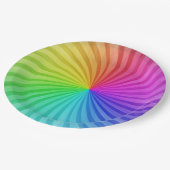Rainbow-Party-Papier-Teller. Pappteller (Schrägansicht)