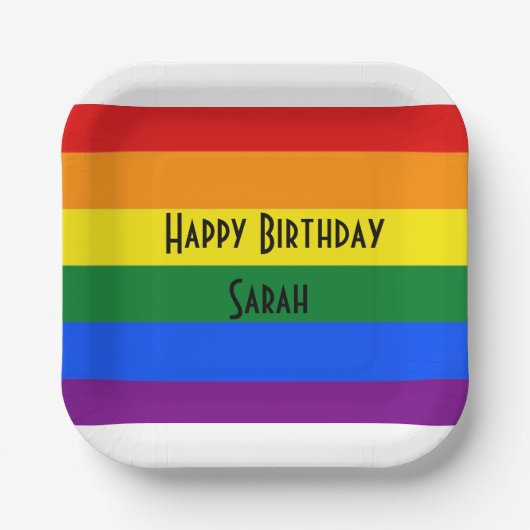 Rainbow-Party-Papierplatte Pappteller (Vorderseite)