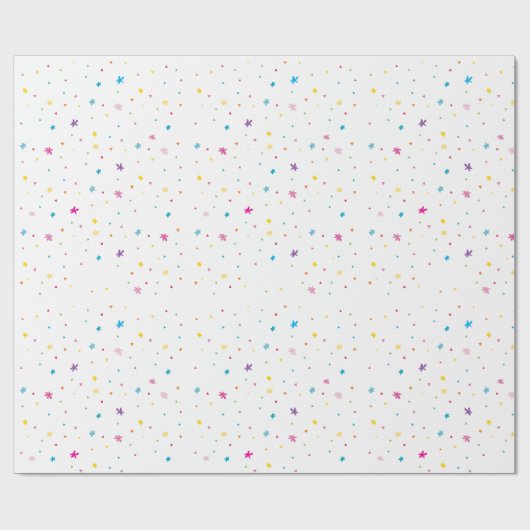 RAINBOW PARTY PATTERN strahlend fröhlich modern un Geschenkpapier (Flach)