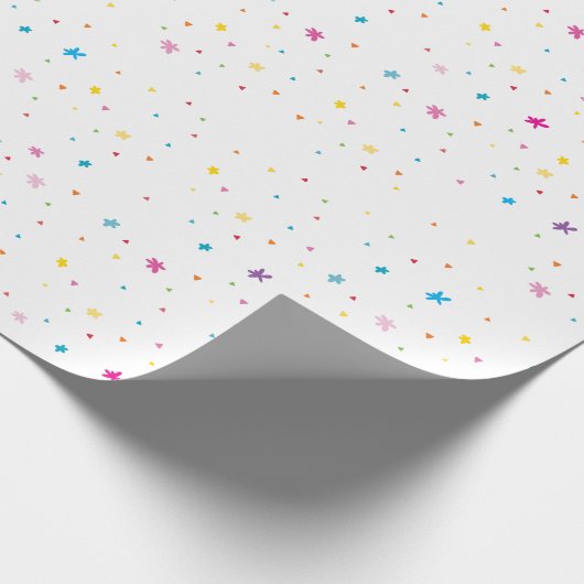 RAINBOW PARTY PATTERN strahlend fröhlich modern un Geschenkpapier (Ecke)