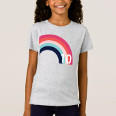 Rainbow Party Personalisiertes Alter Rosa Blau Gra T-Shirt (Vorderseite)