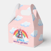 Rainbow Party Unicorn Gefälligkeitsboxen Geschenkschachtel (Vorderseite)