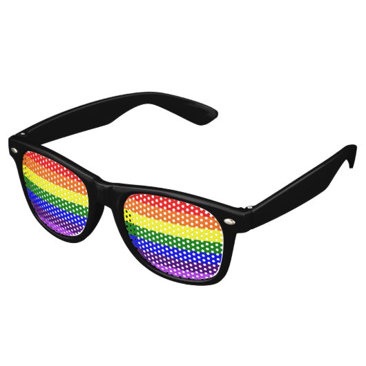 Rainbow Partybrille (Schrägansicht)