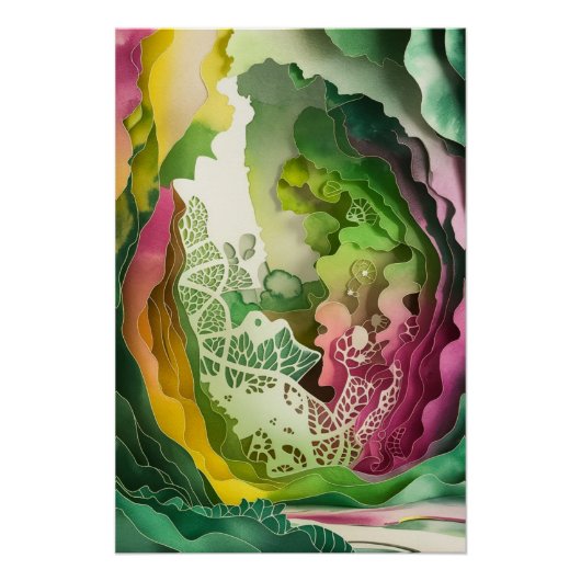 Rainbow Passage Surreal Wall Art Poster (Vorderseite)