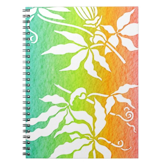 Rainbow Passion Blume Notizblock (Vorderseite)