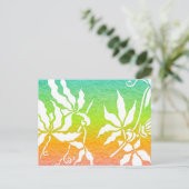 Rainbow Passion Blume Postkarte (Stehend Vorderseite)
