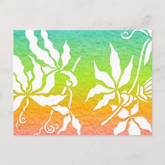 Rainbow Passion Blume Postkarte (Vorderseite)