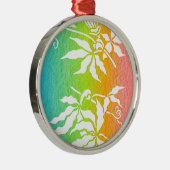 Rainbow Passion Blume Silbernes Ornament (Rechts)