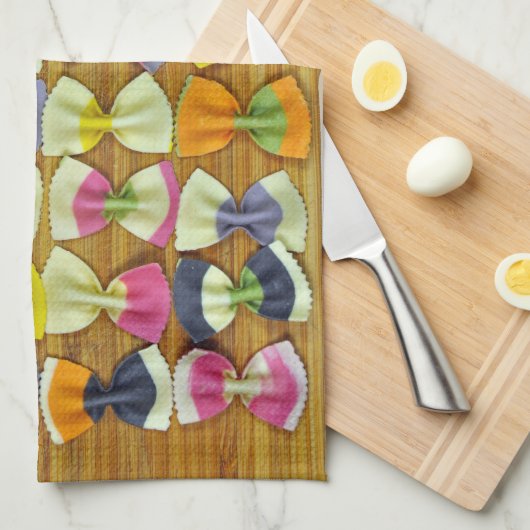 Rainbow-Pasta-Muster Handtuch (Viertel Falte)