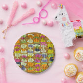 Rainbow-Pasta-Muster Pappteller (Party)