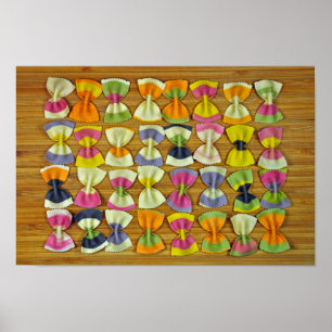 Rainbow-Pasta-Muster Poster