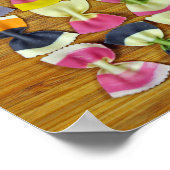 Rainbow-Pasta-Muster Poster (Ecke)