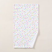 Rainbow pastel Abstrakt Polka DotsMuster Badhandtuch Set (Handtuch)