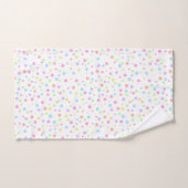 Rainbow pastel Abstrakt Polka DotsMuster Badhandtuch Set (Handtuch)
