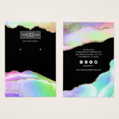 Rainbow Pastel Agate Earring Display (Vorne & Hinten)