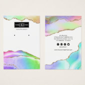 Rainbow Pastel Agate Earring Display (Vorne & Hinten)