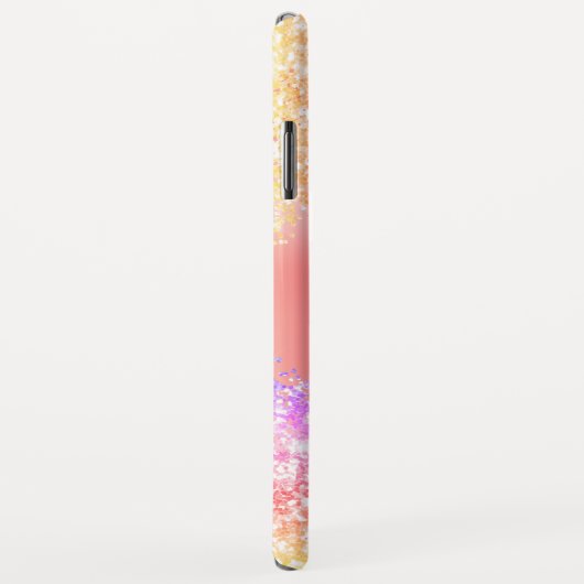 Rainbow Pastel Bling Luxus Glitzer Monogram Case-Mate iPhone Hülle (Hinten/Rechts)