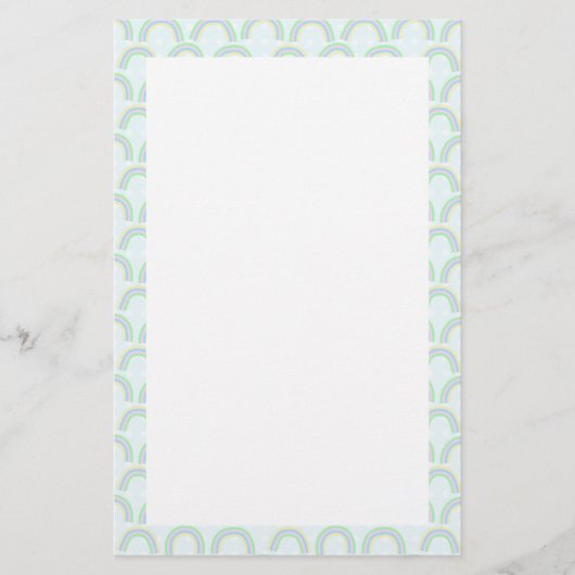 Rainbow Pastel Blue Briefpapier (Vorderseite)