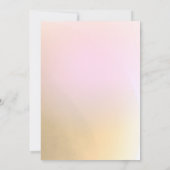 Rainbow Pastel Circular Wedding Einladung (Rückseite)