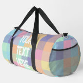 Rainbow Pastel Colour Buffalo Karo Kariert 90er Ja Duffle Bag (Rechte Ecke)