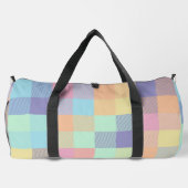 Rainbow Pastel Colour Buffalo Karo Kariert 90er Ja Duffle Bag (Rückseite)