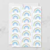 Rainbow Pastel Doodle Art Boys Einladung zum Gebur (Rückseite)