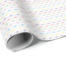 Rainbow Pastel Dot Stripes for Gender Neutral Geschenkpapier