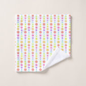 Rainbow Pastel Dots Muster Badhandtuch Set (Waschlappen)