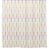 Rainbow Pastel Dots Muster Duschvorhang (Vorderseite)