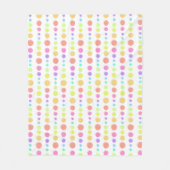 Rainbow Pastel Dots Muster Fleecedecke (Vorderseite)