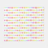 Rainbow Pastel Dots Muster Fleecedecke (Vorderseite (Horizontal))