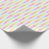 Rainbow Pastel Dots Muster Geschenkpapier (Ecke)